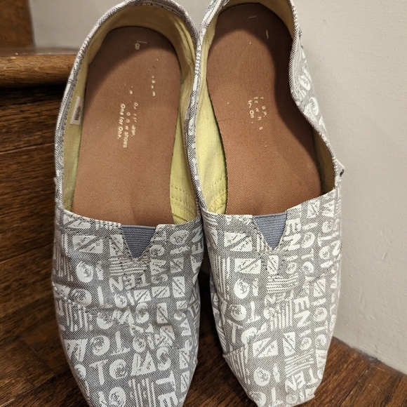 Toms gray and white canvas Classic Heritage Canvas Upper Size 8 - Picture 5 of 10